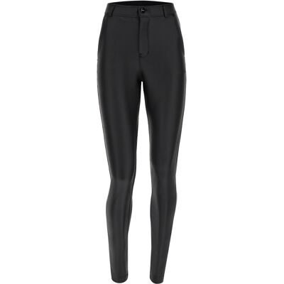 Freddy Pantaloni coated superskinny vita alta con tasche chino Nero Donna Small Freddy Pantaloni coated superskinny vita alta con tasche chino Nero Donna Small