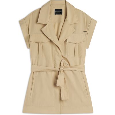 Freddy Trench donna senza maniche con cintura in vita Irish Cream Donna Extra Small Freddy Trench donna senza maniche con cintura in vita Irish Cream Donna Extra Small
