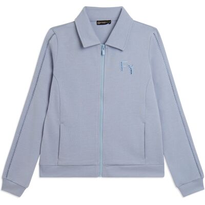Freddy Felpa con Collo a Camicia, Zip e Dettagli Ricamati Zen Blue Donna Extra Small Freddy Felpa con Collo a Camicia, Zip e Dettagli Ricamati Zen Blue Donna Extra Small