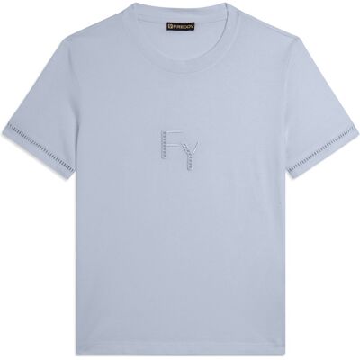 Freddy T-shirt Girocollo con Ricamo Traforato del Logo Zen Blue Donna Extra Small Freddy T-shirt Girocollo con Ricamo Traforato del Logo Zen Blue Donna Extra Small