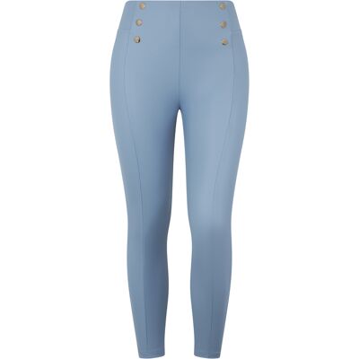 Freddy Pantaloni WR.UP 7/8 similpelle vita alta con bottoni deco Faded Denim Donna Large Freddy Pantaloni WR.UP 7/8 similpelle vita alta con bottoni deco Faded Denim Donna Large