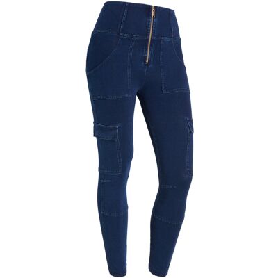 Freddy Jeggings WR.UP® stile cargo con vita alta e lunghezza 7/8 Dark Jeans-Seams On Tone Donna Extra Small Freddy Jeggings WR.UP® stile cargo con vita alta e lunghezza 7/8 Dark Jeans-Seams On Tone Donna Extra Small