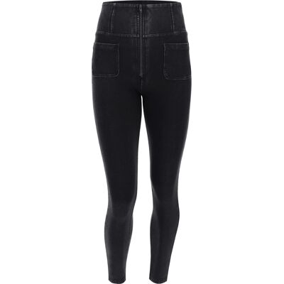 Freddy Jeggings WR.UP® vita super alta e taschini applicati Jeans Nero-Cuciture In Tono Donna Extra Large Freddy Jeggings WR.UP® vita super alta e taschini applicati Jeans Nero-Cuciture In Tono Donna Extra Large
