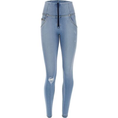 Freddy Jeans push up WR.UP® superskinny con vita alta in denim navetta con strappi Jeans Chiaro-Cuciture Gialle Donna Xxs Freddy Jeans push up WR.UP® superskinny con vita alta in denim navetta con strappi Jeans Chiaro-Cuciture Gialle Donna Xxs