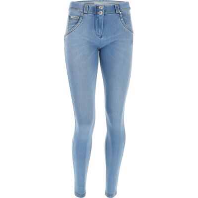 Freddy Jeans WR.UP® superskinny in denim navetta ecosostenibile effetto used Jeans Chiaro-Cuciture Gialle Donna Extra Large Freddy Jeans WR.UP® superskinny in denim navetta ecosostenibile effetto used Jeans Chiaro-Cuciture Gialle Donna Extra Large