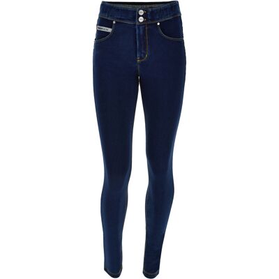 Freddy N.O.W.® Pants pantalone slim fit stile denim fondo stretto Dark Jeans-Yellow Seam Donna Extra Small Freddy N.O.W.® Pants pantalone slim fit stile denim fondo stretto Dark Jeans-Yellow Seam Donna Extra Small