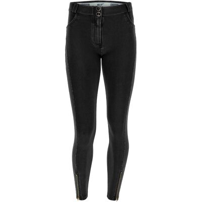 Freddy Jeggings push up WR.UP® vita alta 7/8 con zip sul fondo Jeans Nero-Cuciture In Tono Donna Extra Small Freddy Jeggings push up WR.UP® vita alta 7/8 con zip sul fondo Jeans Nero-Cuciture In Tono Donna Extra Small