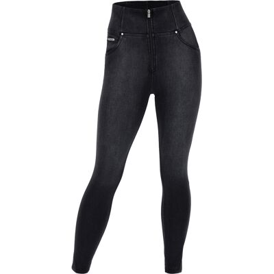 Freddy Jeans push up WR.UP® 7/8 curvy vita alta denim effetto used Jeans Nero-Cuciture In Tono Donna Large Freddy Jeans push up WR.UP® 7/8 curvy vita alta denim effetto used Jeans Nero-Cuciture In Tono Donna Large