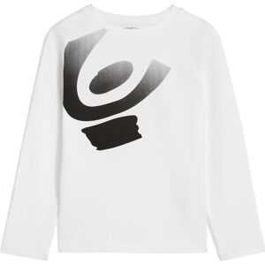 Freddy T-shirt bambina manica lunga in cotone con maxi logo dégradé Bianco Junior 4 Anni