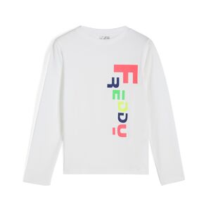 Freddy T-shirt manica lunga da bambina con stampa  multicolore Bianco Junior 4 Anni