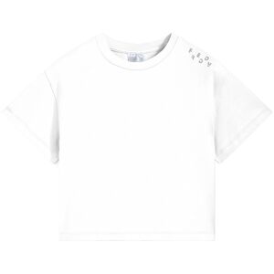 Freddy T-shirt corta da bambina con logo glitter sulla spalla Bianco Junior 6 Anni