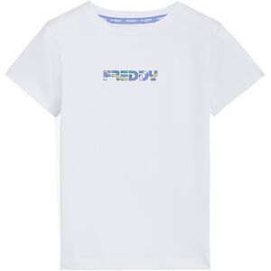 Freddy T-shirt da bambina regular fit con logo colorato Bianco Junior 12 Anni