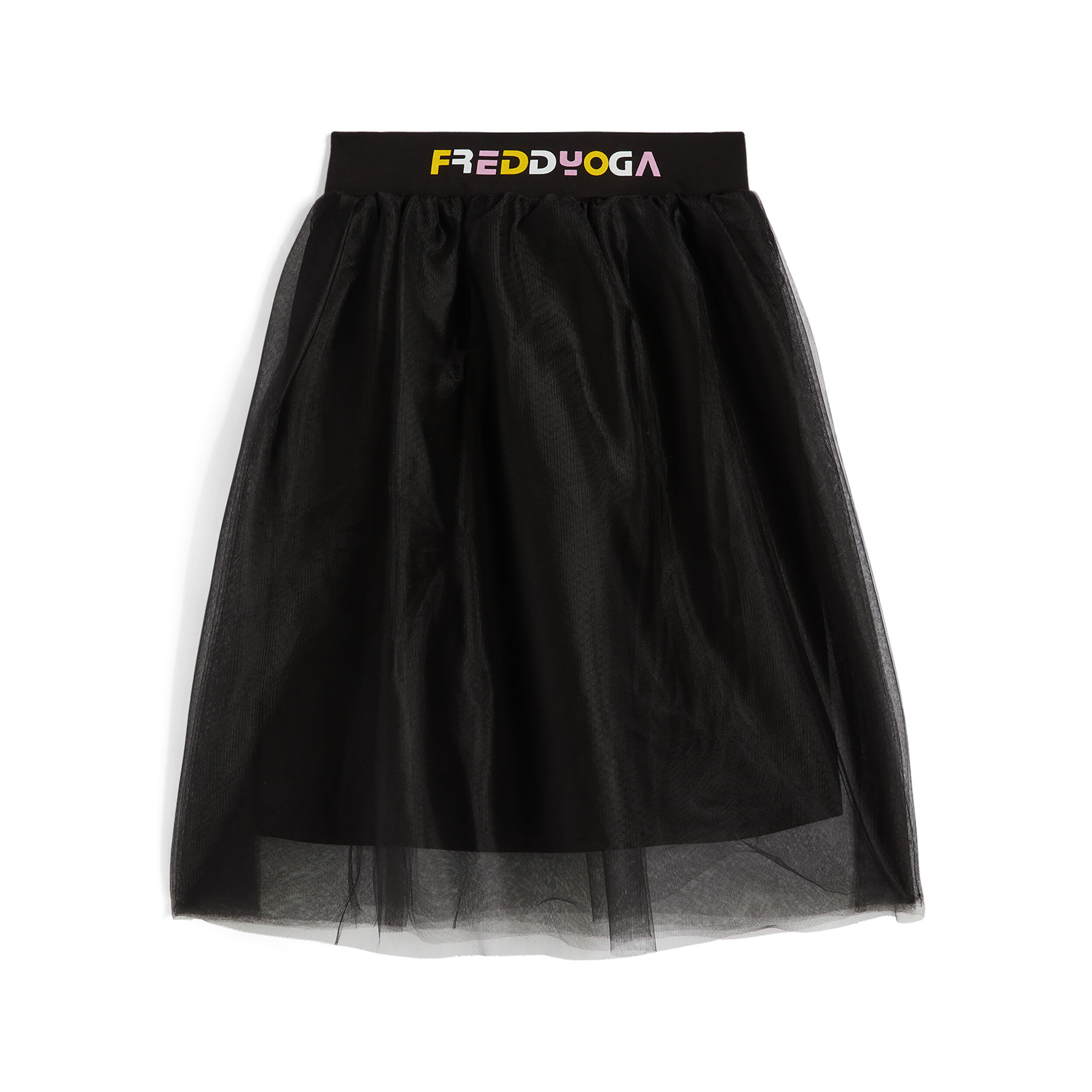 Freddy Gonna da bambina con sopragonna in tulle Black Junior 14 Anni