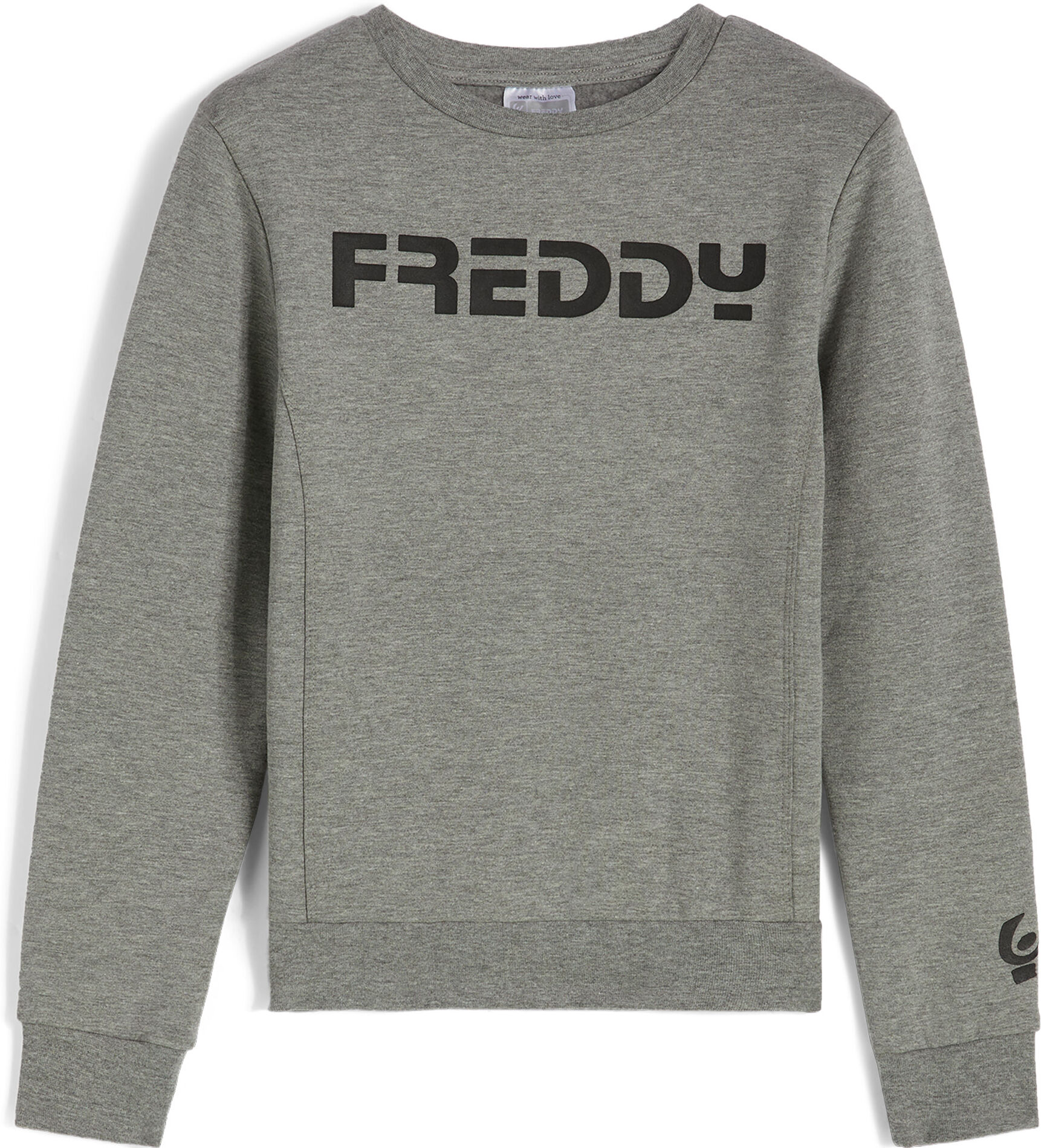 Freddy Felpa girocollo da bambina o bambino con logo  Mèlange Gray Junior 4 Anni