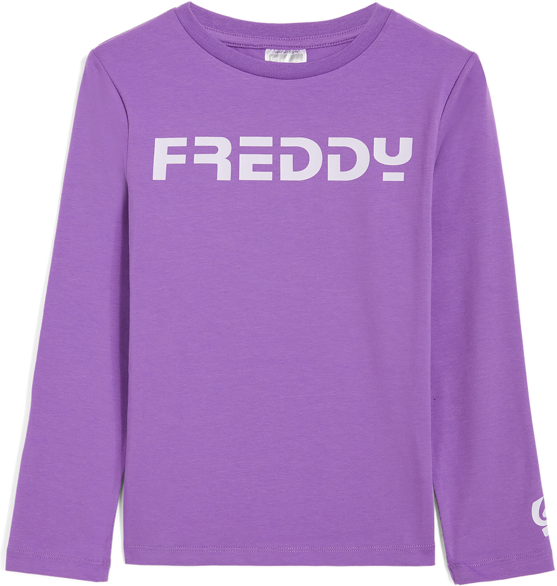 Freddy T-shirt bambina manica lunga con logo a contrasto Viola Junior 6 Anni