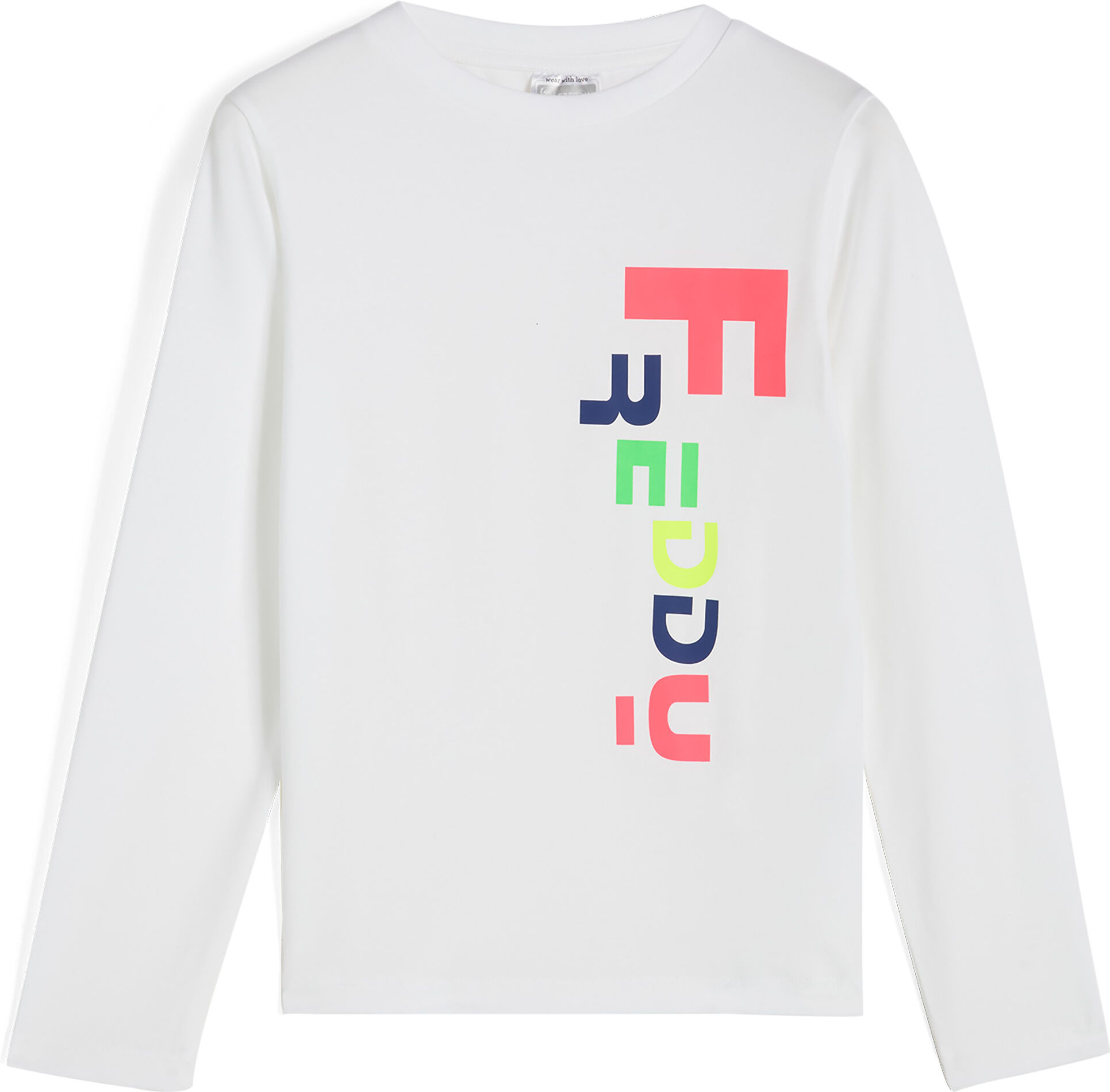 Freddy T-shirt manica lunga da bambina con stampa  multicolore Bianco Junior 8 Anni