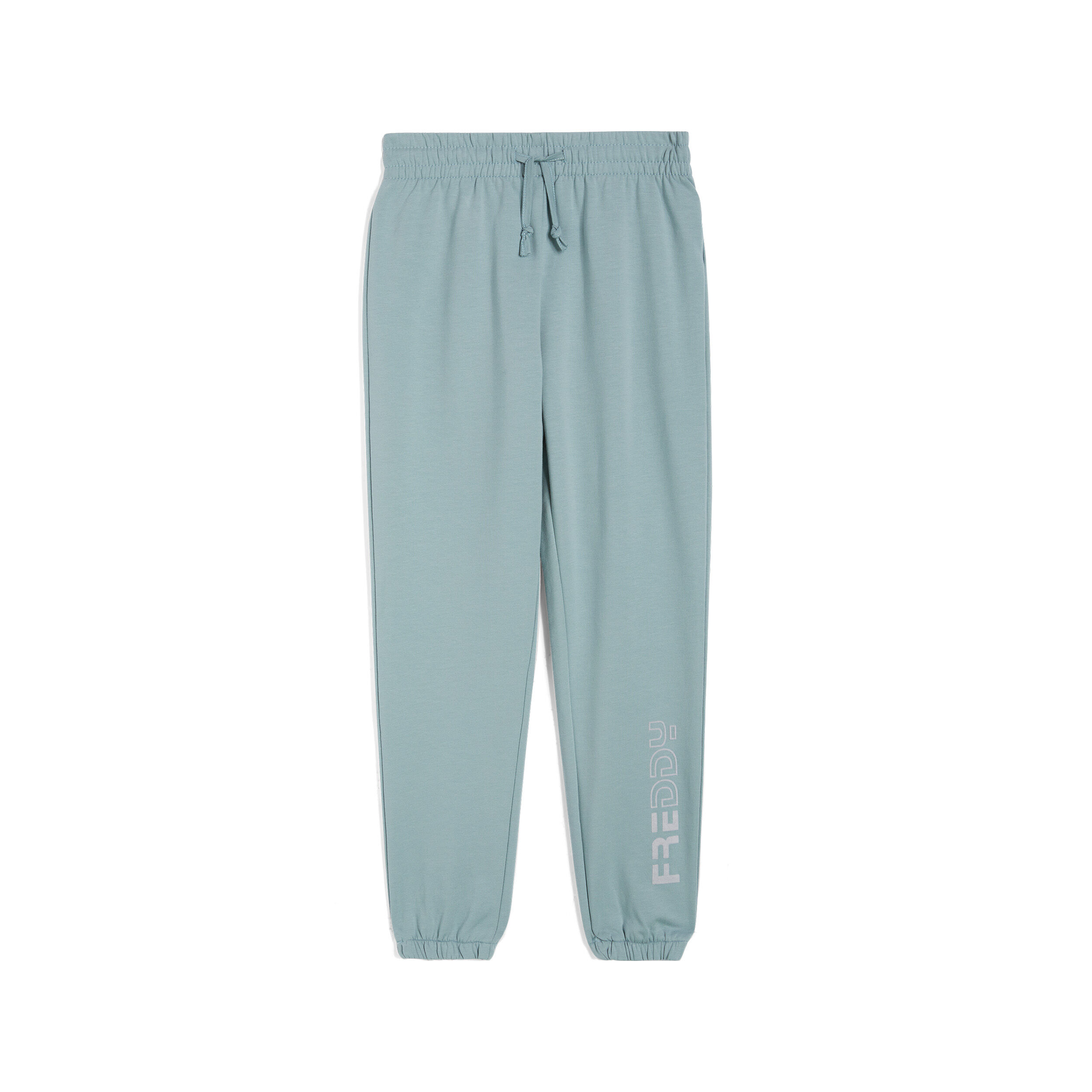 Freddy Pantaloni joggers da bambina in felpa con logo sul fondo Verde Junior 6 Anni