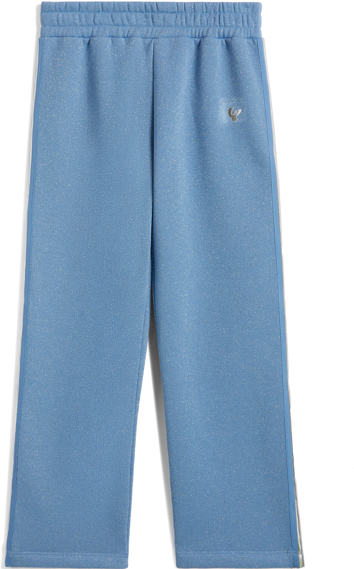 Freddy Pantaloni da bambina in cotone e lurex con gamba dritta Azzurro Junior 14 Anni