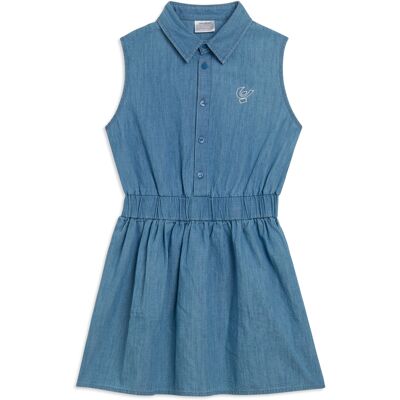 Freddy Abito smanicato in chambray con bottoni da bambina e ragazza Light Blue Junior 16 Anni Freddy Abito smanicato in chambray con bottoni da bambina e ragazza Light Blue Junior 16 Anni