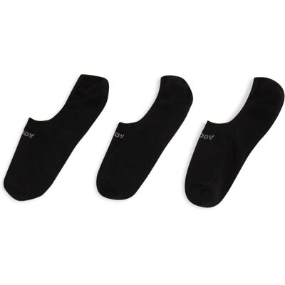 Freddy Calzini fantasmino con logo - Pack da 3 paia Nero Donna 43/46 Freddy Calzini fantasmino con logo - Pack da 3 paia Nero Donna 43/46