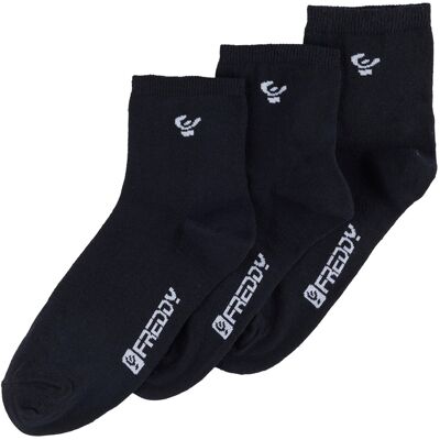 Freddy Pack 3 Calzini alla Caviglia Donna in Misto Cotone Blue Donna 36/40 Freddy Pack 3 Calzini alla Caviglia Donna in Misto Cotone Blue Donna 36/40