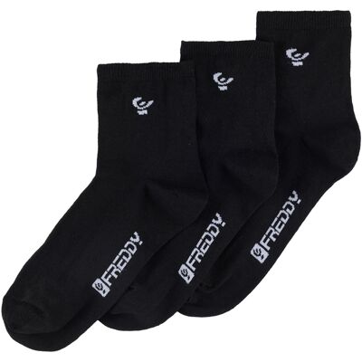 Freddy Pack 3 Calzini alla Caviglia Donna in Misto Cotone Nero Donna 43/46 Freddy Pack 3 Calzini alla Caviglia Donna in Misto Cotone Nero Donna 43/46