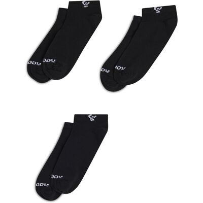Freddy Pack 3 calzini sportivi corti Black Donna 39-42 Freddy Pack 3 calzini sportivi corti Black Donna 39-42