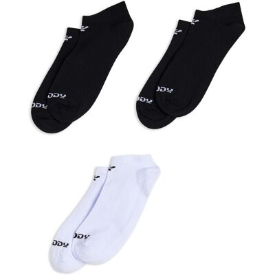 Freddy Pack 3 calzini sportivi corti con linguetta antiscivolo Nero-Bianco Donna 39-42 Freddy Pack 3 calzini sportivi corti con linguetta antiscivolo Nero-Bianco Donna 39-42