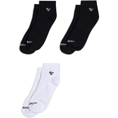 Freddy Pack 3 calzini sportivi mid Nero-Bianco Donna 35-38 Freddy Pack 3 calzini sportivi mid Nero-Bianco Donna 35-38
