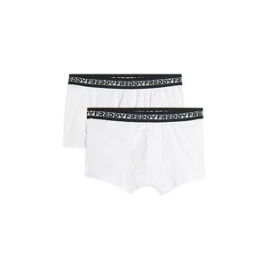 Freddy Pack 2 boxer uomo con elastico jacquard logato a contrasto Bianco Uomo Extra Large