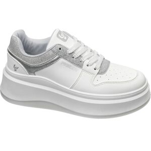 Freddy Sneakers donna in similpelle con trafori e plateau White Donna 36