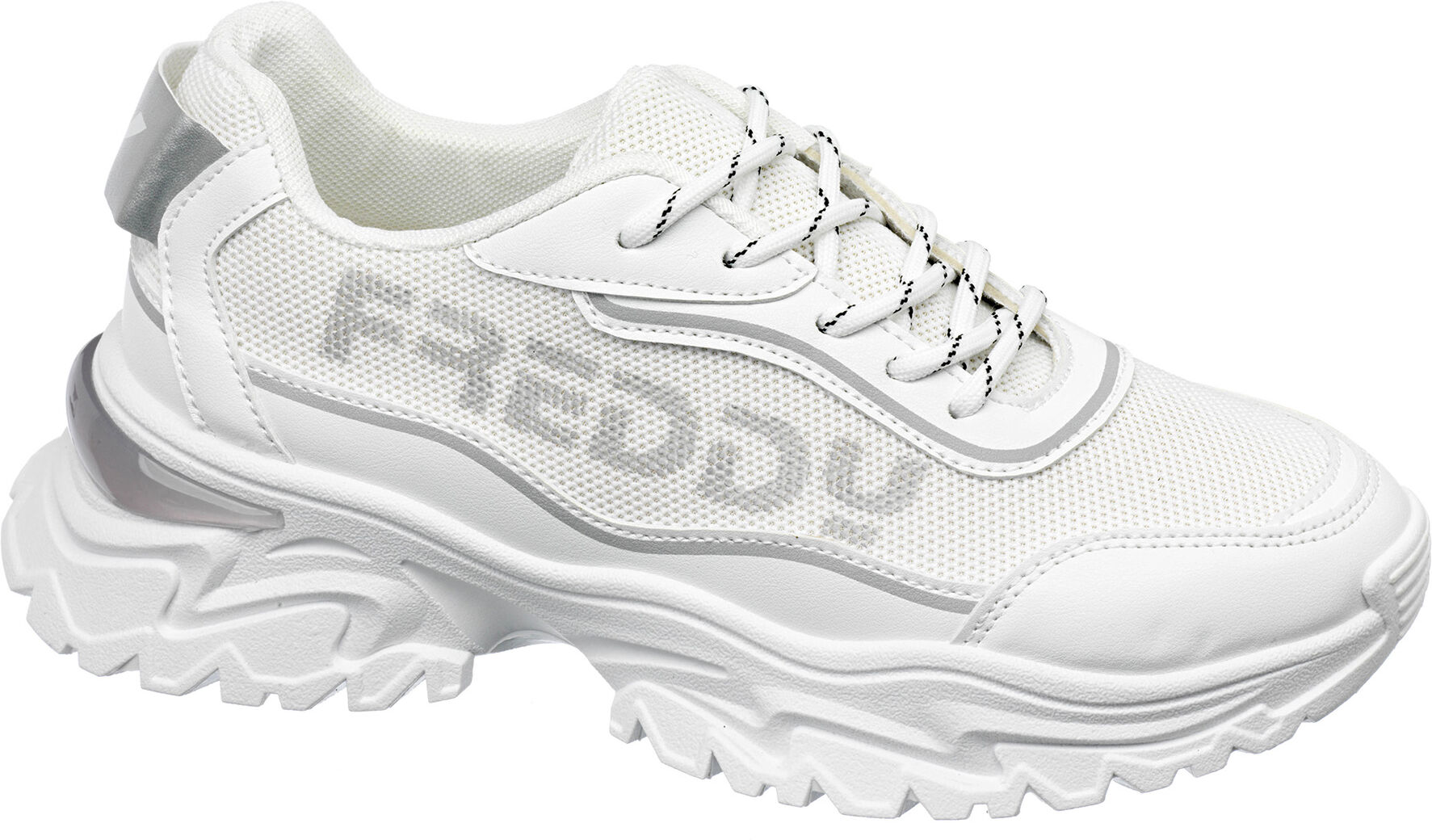 Freddy Sneakers chuncky da donna con tomaia in mesh e similpelle White Donna 38