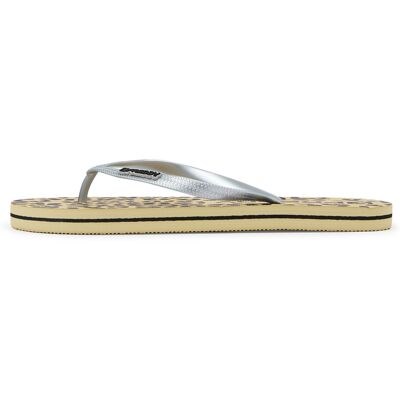 Freddy Infradito flip-flop donna con stampa leopardata e loghi Argento Donna 36 Freddy Infradito flip-flop donna con stampa leopardata e loghi Argento Donna 36