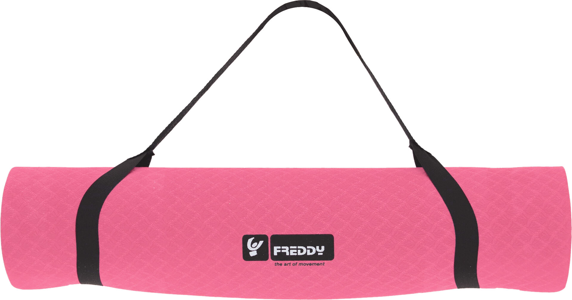 Freddy Materassino per lo yoga in PVC con tracolla Rosa-Grigio Donna Unica