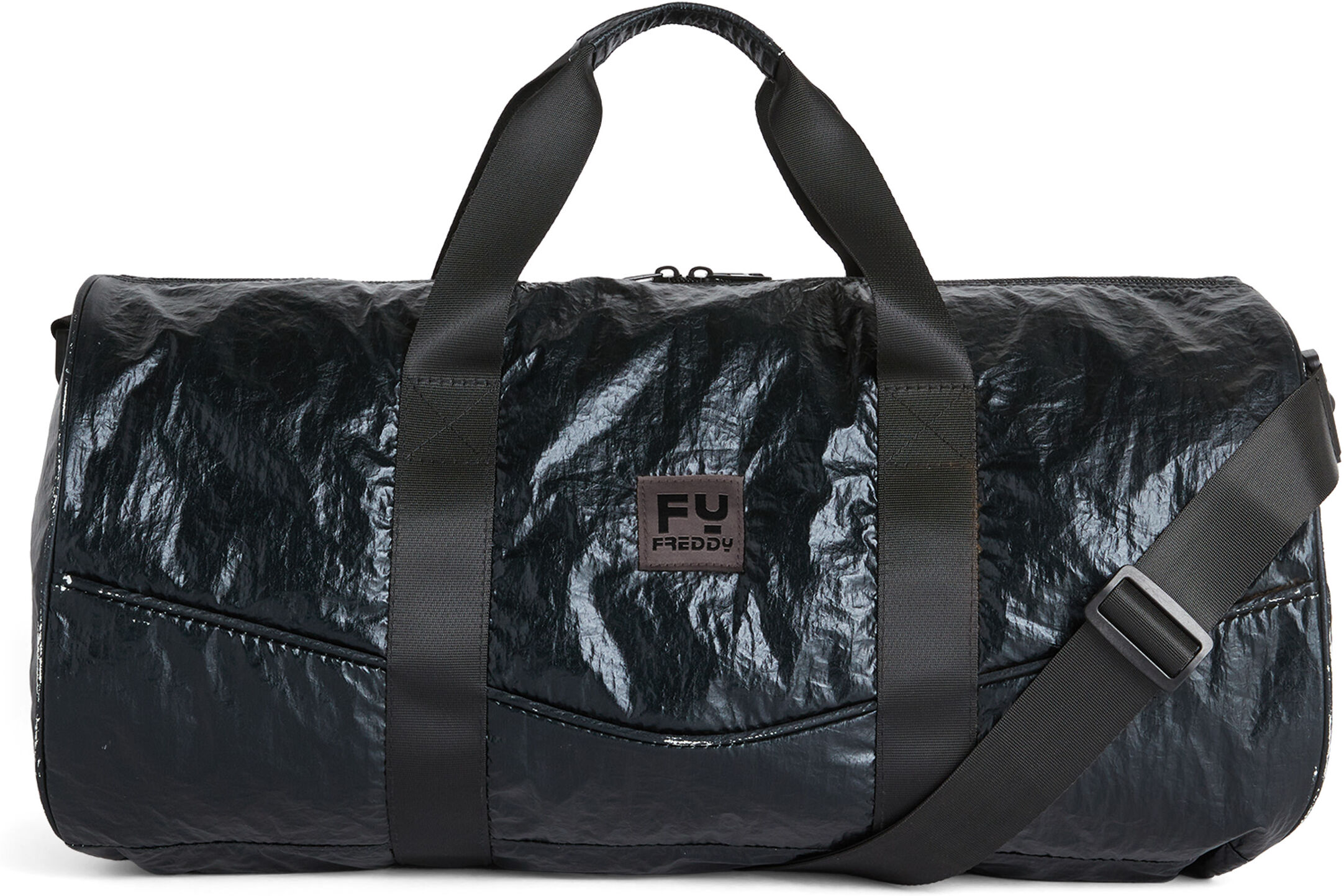 Freddy Borsone duffle bag in tessuto coated lucido Nero Donna Unica