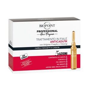 Biopoint Professional Hair Program Trattamento Fiale Antcaduta (Rosso) 10 Fiale da 7 ml