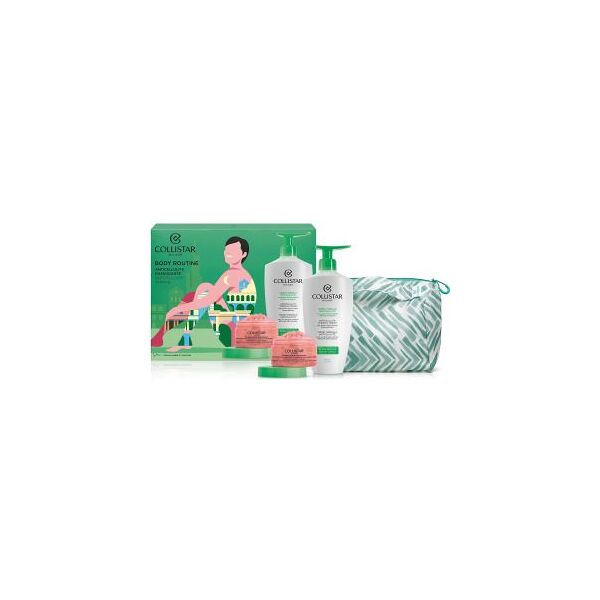 collistar routine corpo anticellulite rassodante cofanetto 400 ml, talasso-scrub rassodante + travel-bag