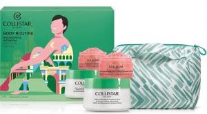 collistar routine corpo rassodante intensiva cofanetto 400 ml, talasso-scrub rassodante + travel-bag