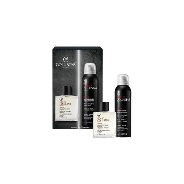 collistar uomo dopobarba pelli sensibili kit 100 ml, schiuma da barba 200 ml uomo