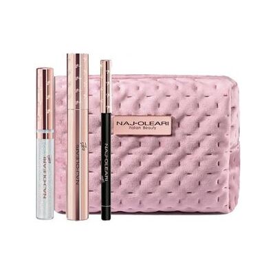 Naj-Oleari Modello Kit Occhi Brillanti - Mascara, Kajal, Eyeliner con Glitter Naj-Oleari Modello Kit Occhi Brillanti - Mascara, Kajal, Eyeliner con Glitter