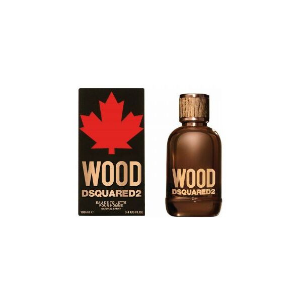 dsquared2 wood 2 pour homme 100 ml, eau de toilette spray uomo