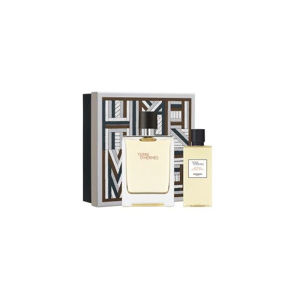 hermes terre d' parfum cofanetto 100 ml, gel doccia 80 ml uomo