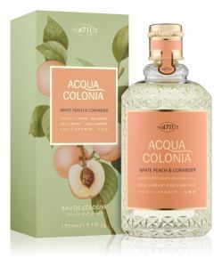 echt kolnisch wasser 4711 acqua colonia white peach & coriander 170 ml, eau de cologne spray uomo