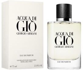 armani acqua di giò pour homme 75 ml, eau de parfum ricaricabile spray uomo