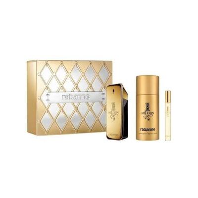 1 Million Paco Rabanne Cofanetto 100 ml, Deodorante Spray 150ml + Travel Spray 10 ml Uomo 1 Million Paco Rabanne Cofanetto 100 ml, Deodorante Spray 150ml + Travel Spray 10 ml Uomo