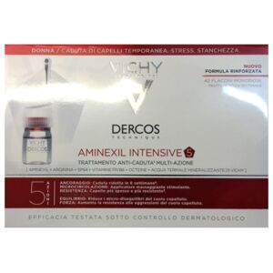 Dercos Linea Aminexil Intensive Trattamento Anticaduta 5 Azioni Donna 42 Fiale