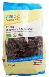 Fior di Loto Penne Zero% Glutine Di Grano Saraceno Integrale 250 Gr