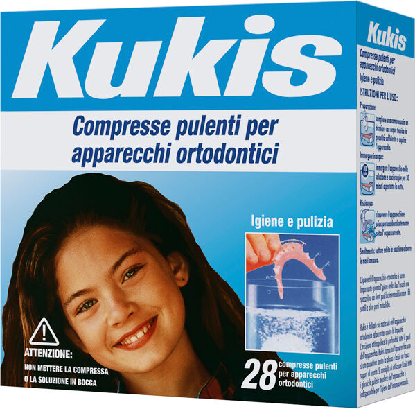 Procter & Gamble Kukis Cleanser 28 Compresse Per Pulizia Apparecchi Ortodontici