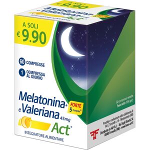 F&f Melatonina Act 1mg +valeriana 5 Forte Complex 60 Compresse