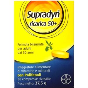 Supradyn Linea Vitamine E Minerali Ricarica 50+ Over 50 Integratore 30 Compresse